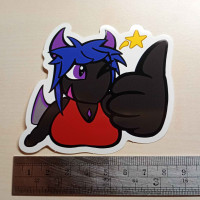 Violet Thumbs Up Sticker